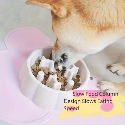 Slow-feeding bowl for small to medium-sized dogs - anti-swallowing dog bowl